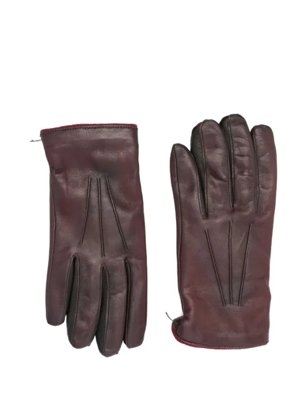 Paul Smith Leather Gloves Red FARFETCH PH