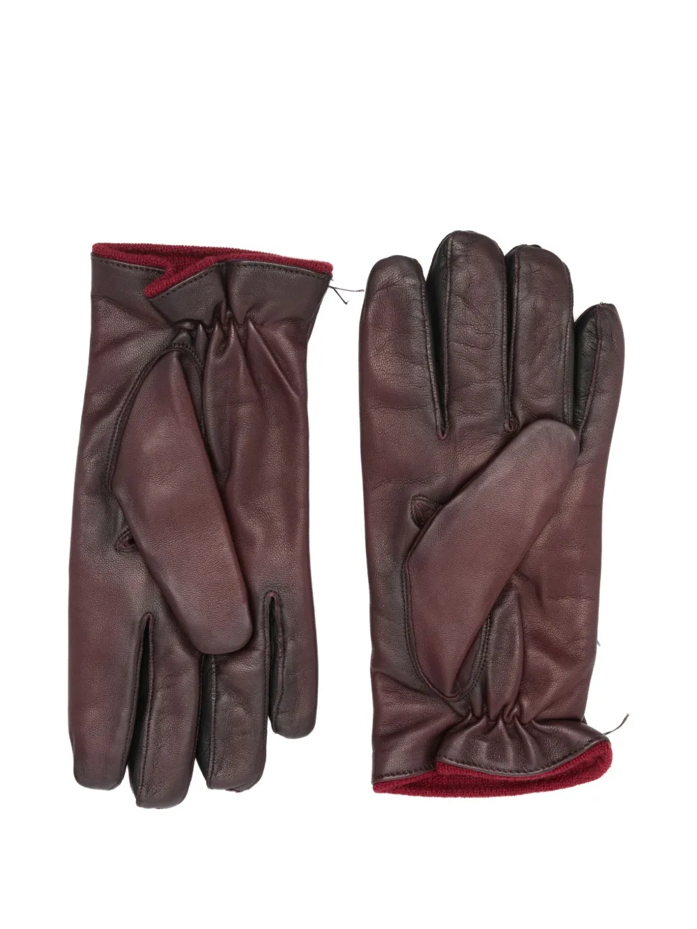 Paul Smith leather gloves - Rood