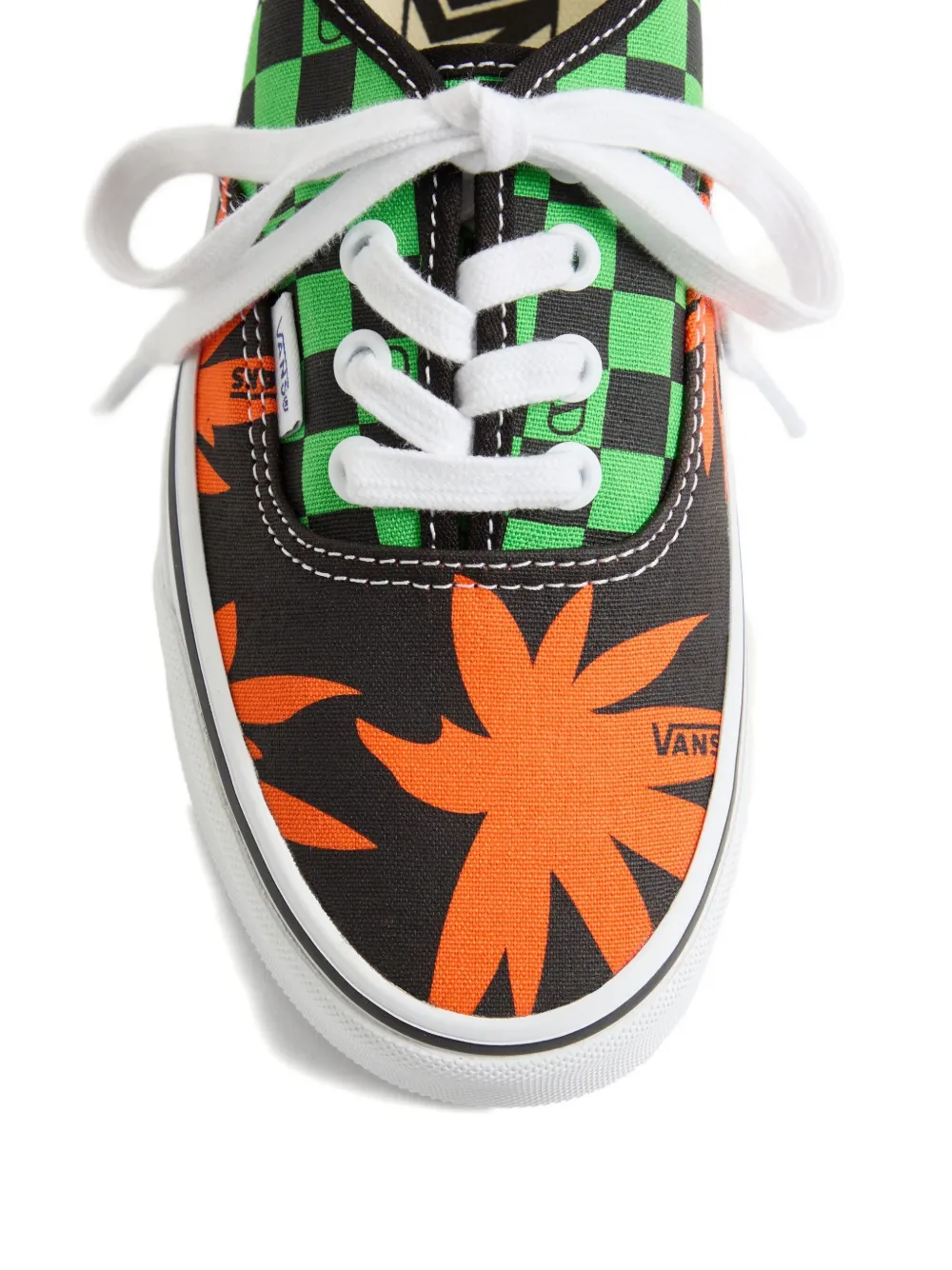 Valentino X Vans Checkerboard Tropical-leaf Sneakers In Multi