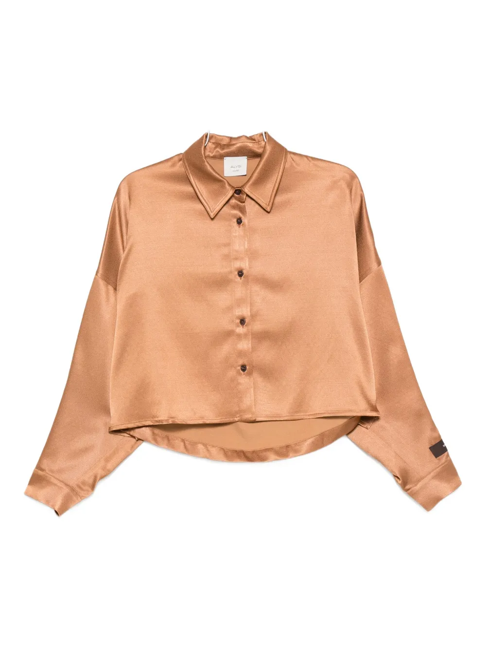 Alysi long-sleeves cropped shirt Bruin