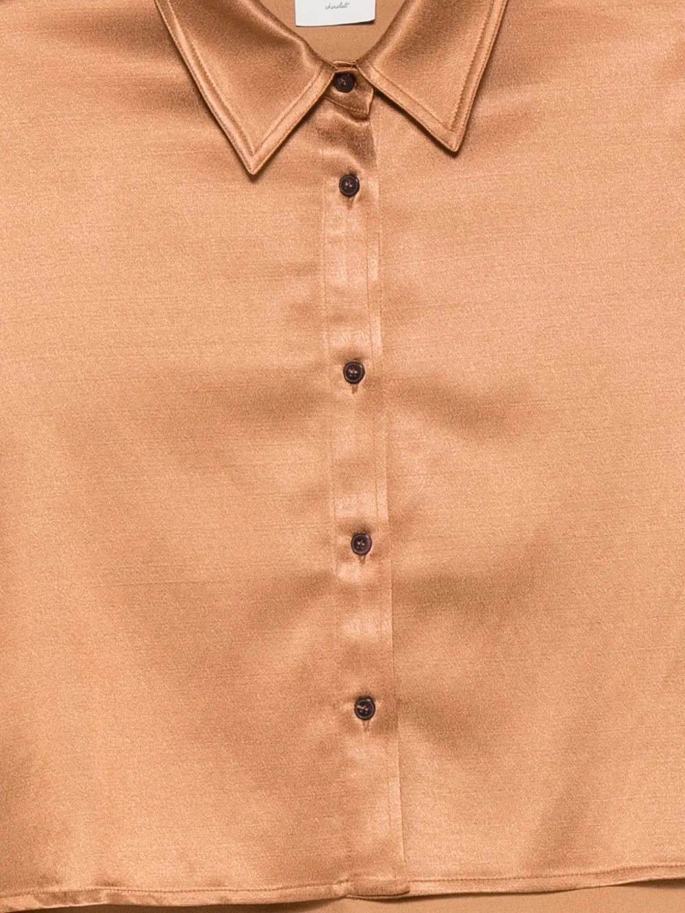 Alysi long-sleeves cropped shirt Bruin