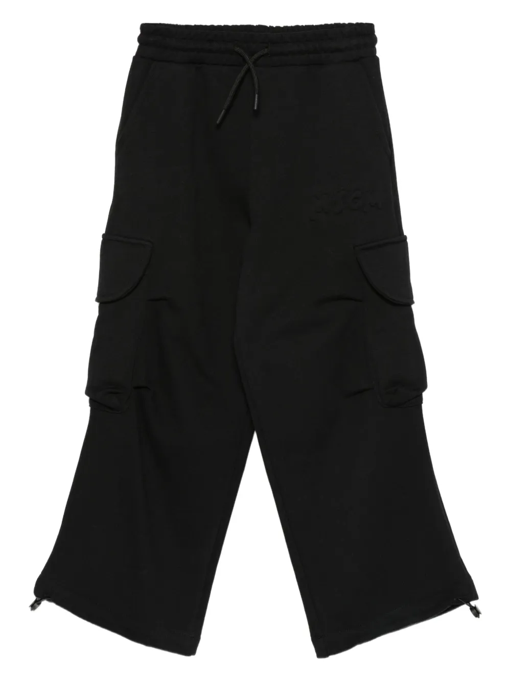 MSGM Kids cargo-pocket drawstring trousers Zwart