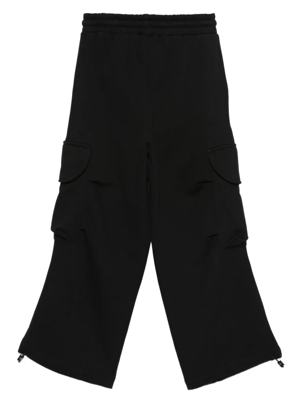 MSGM Kids cargo-pocket drawstring trousers Zwart