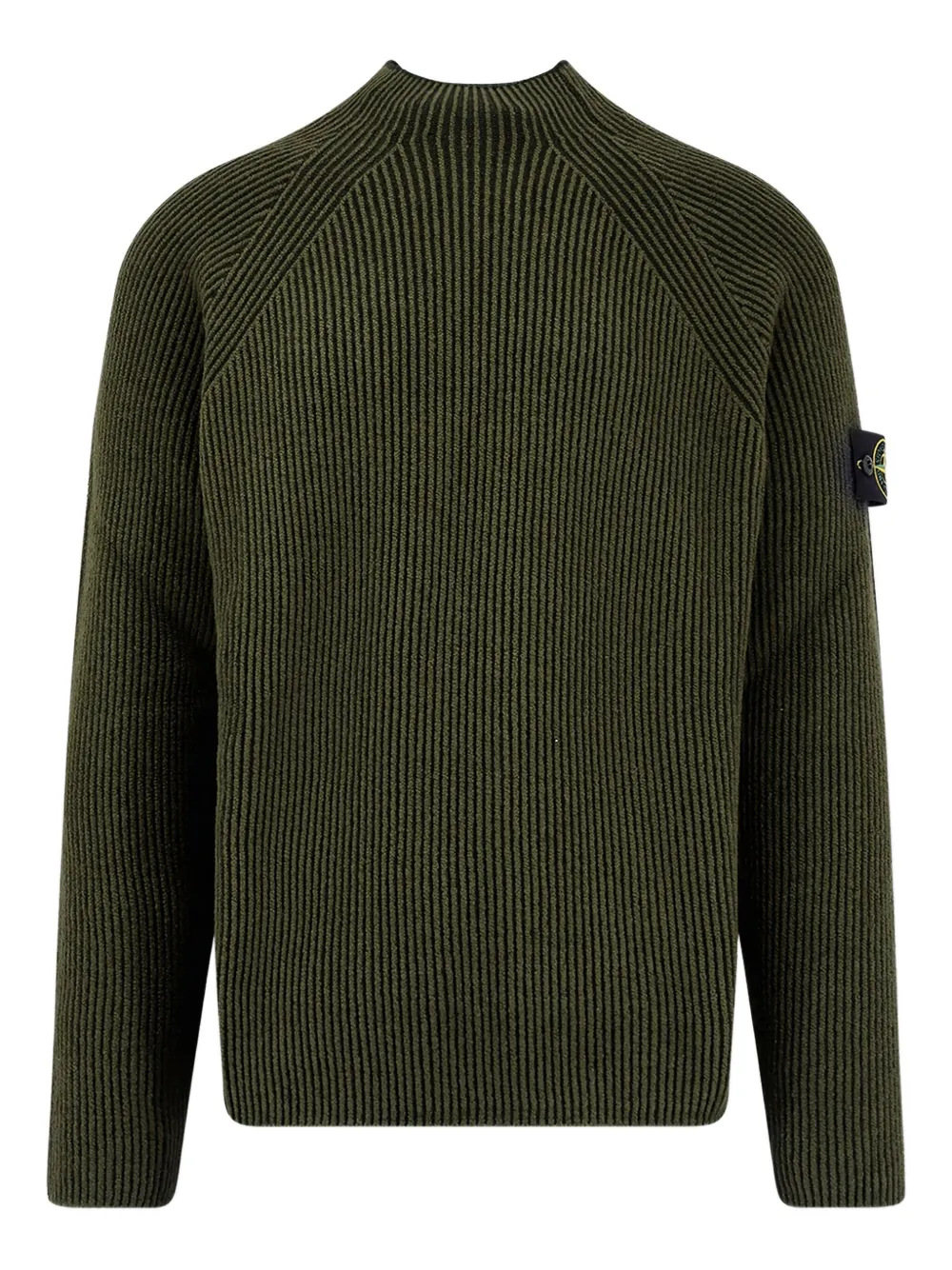Stone Island 5100023 ribbed mock-neck sweater - グリーン Stone Island 5100023 ribbed mock-neck sweater - グリーン