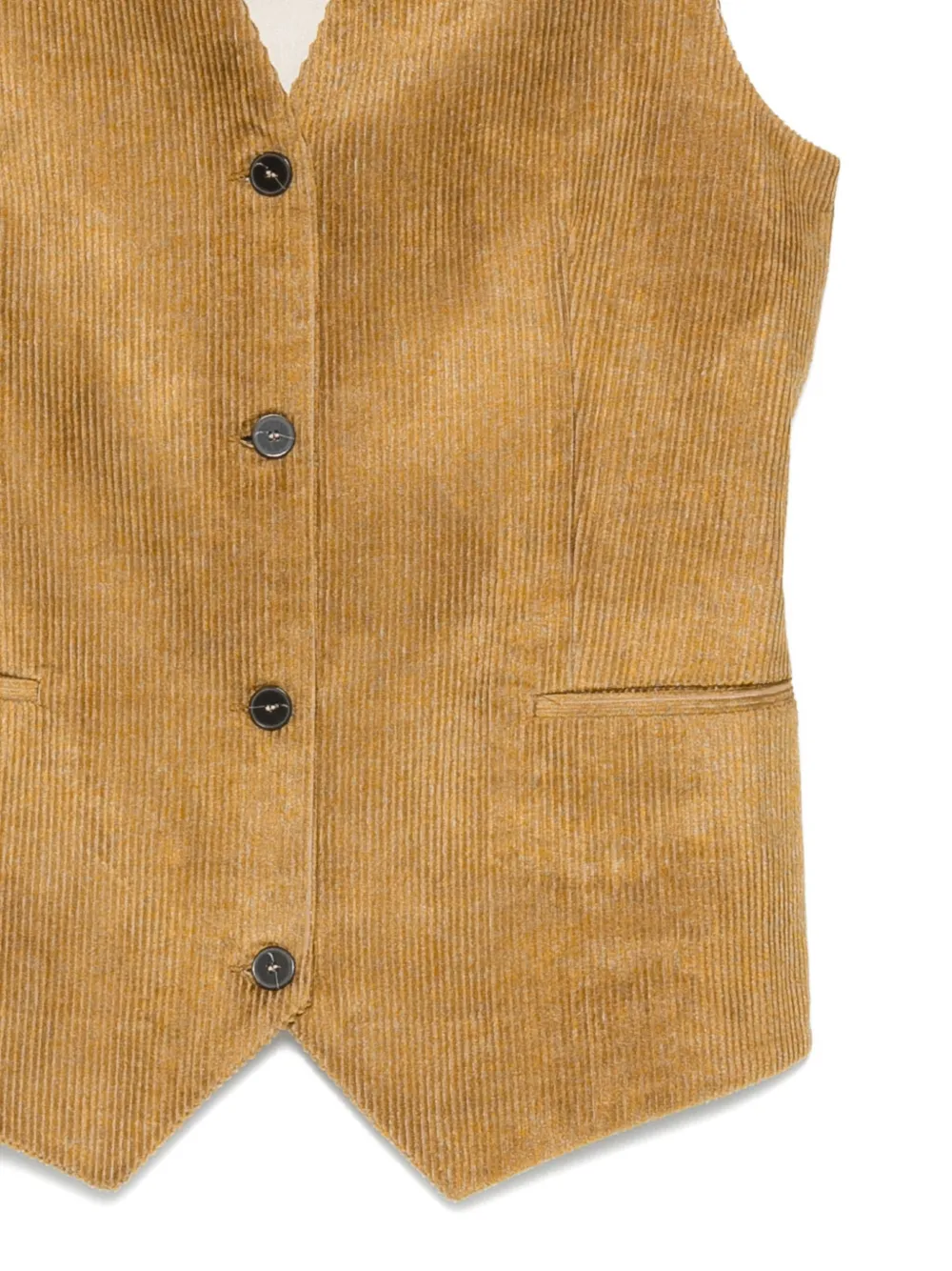 Alysi corduroy button-fastening waistcoat Beige