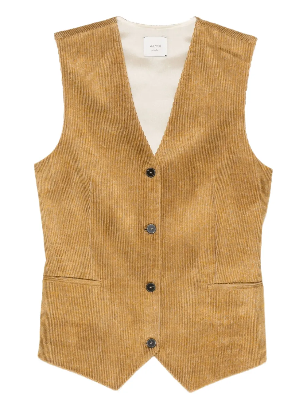 Alysi corduroy button-fastening waistcoat | Neutrals | Image 1