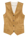 Alysi corduroy button-fastening waistcoat - Neutrals