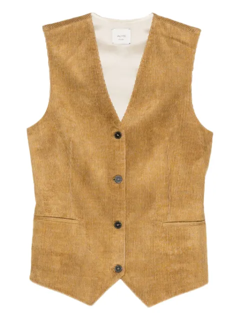 Alysi corduroy button-fastening waistcoat