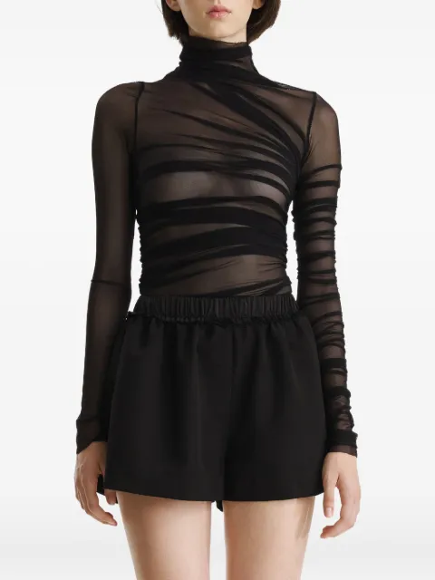 2310 STUDIO draped mesh top