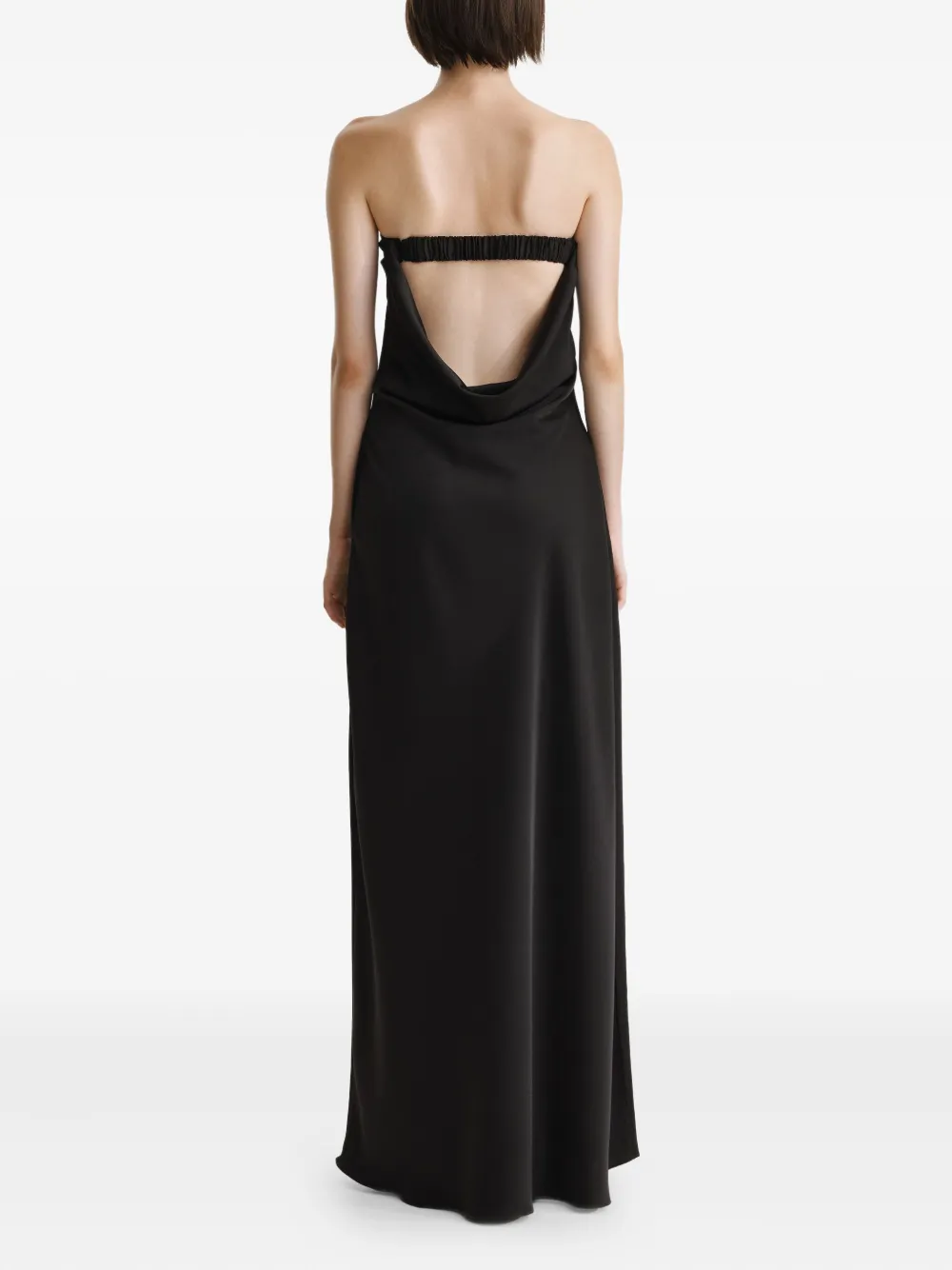 2310 STUDIO Strapless maxi-jurk met zak Zwart