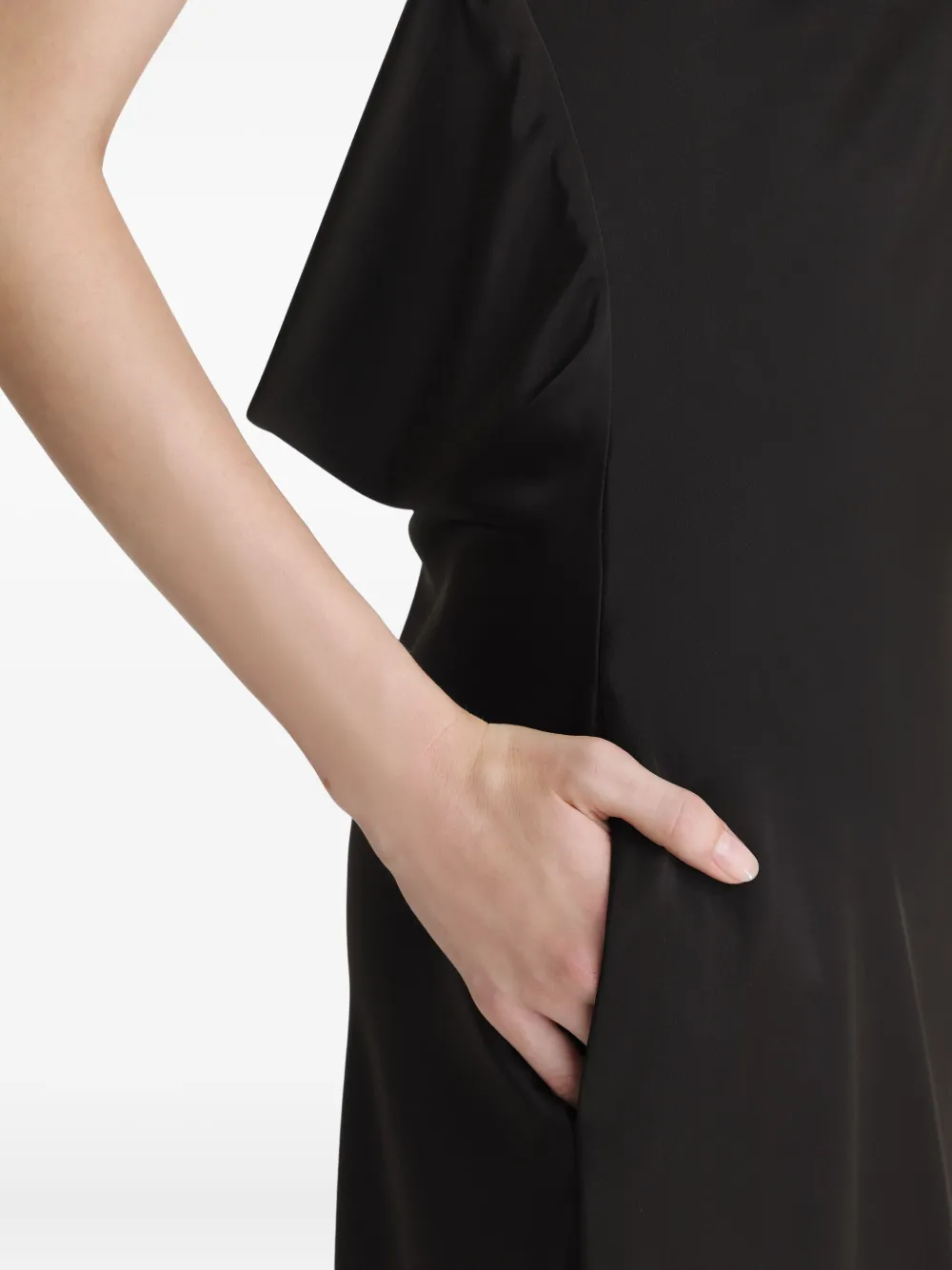 2310 STUDIO Strapless maxi-jurk met zak Zwart
