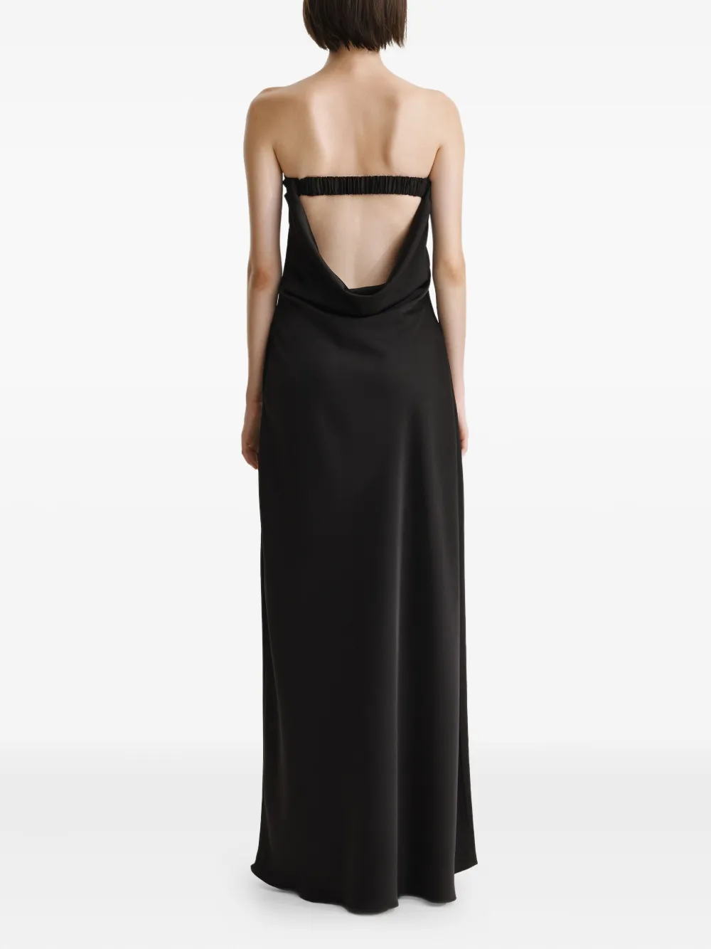 2310 STUDIO Strapless maxi-jurk met zak Zwart