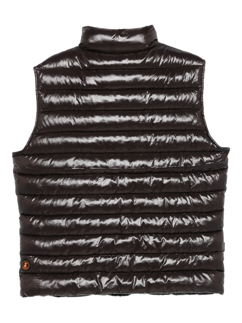 Save The Duck Quilted Zip-front Waistcoat In Brown