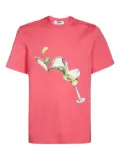 MSGM cocktail-print cotton T-shirt - Pink