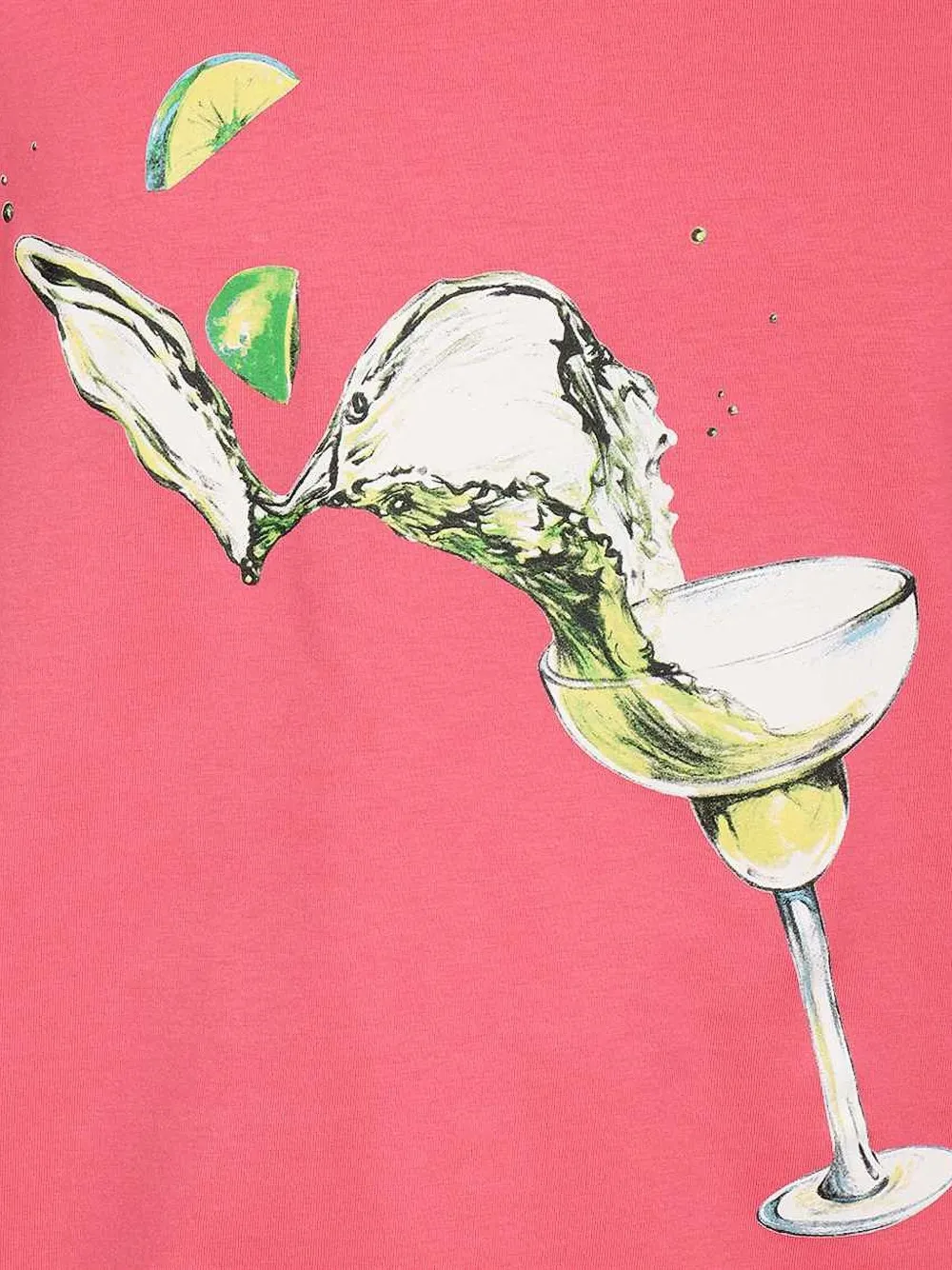 MSGM cocktail-print cotton T-shirt Roze