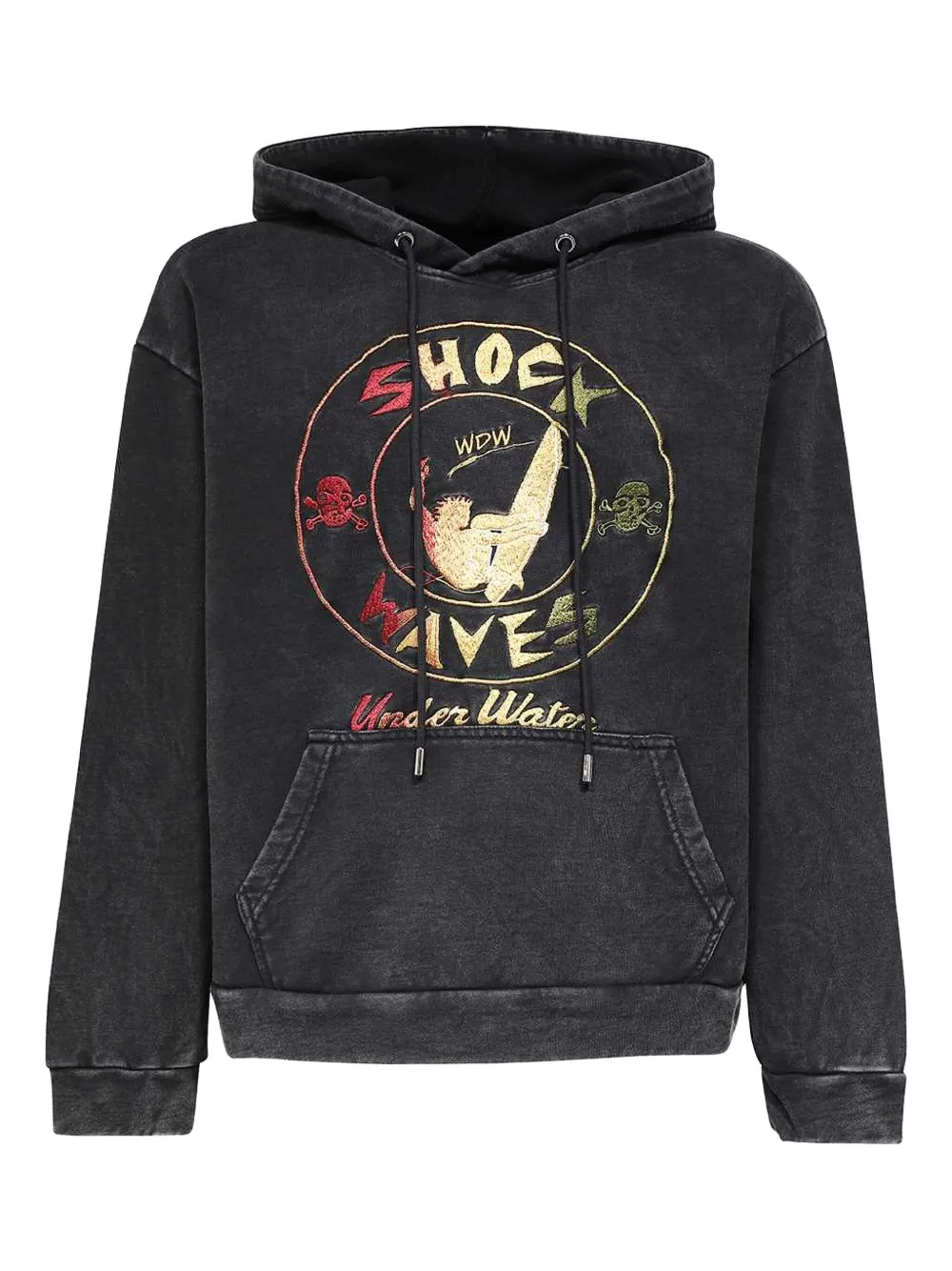 Who Decides War embroidered hoodie | Grey | Image 1