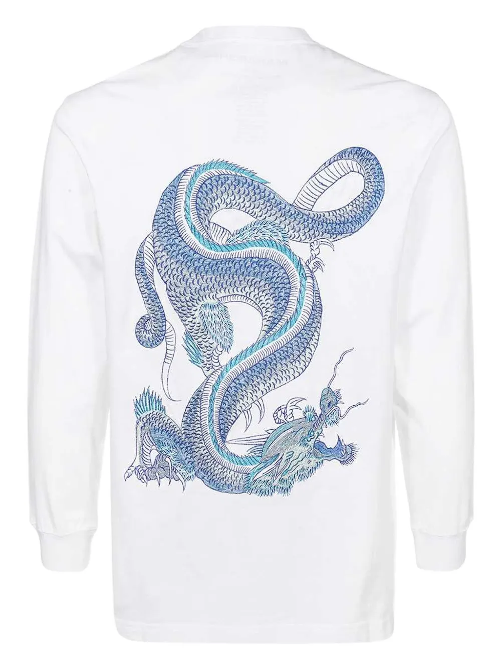 Maharishi dragon-embroidered long-sleeve T-shirt - Wit