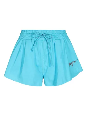 ショーツ MSGM SHORTS WITH ELASTIC MSGM elastic-waist Denim Shorts | Blue | FARFETCH