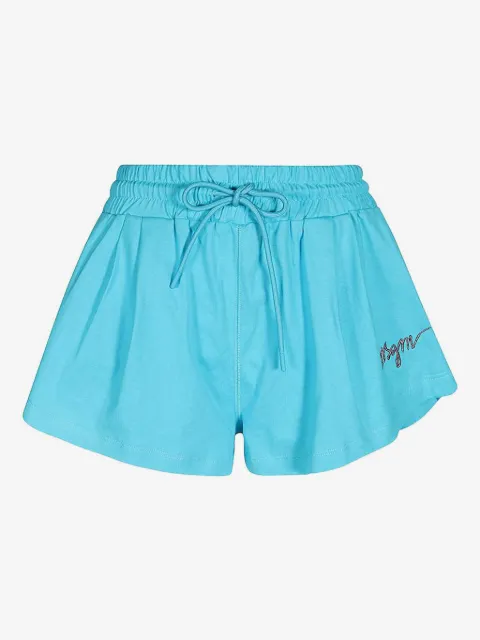 MSGM elasticated-waistband embroidered-logo shorts