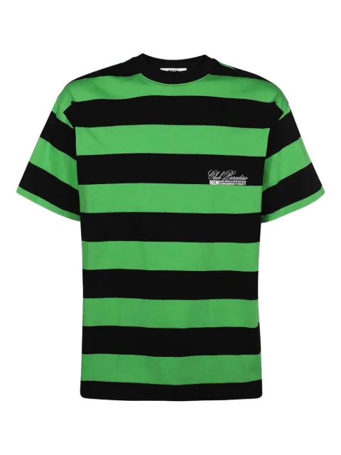 MSGM striped-pattern cotton T-shirt