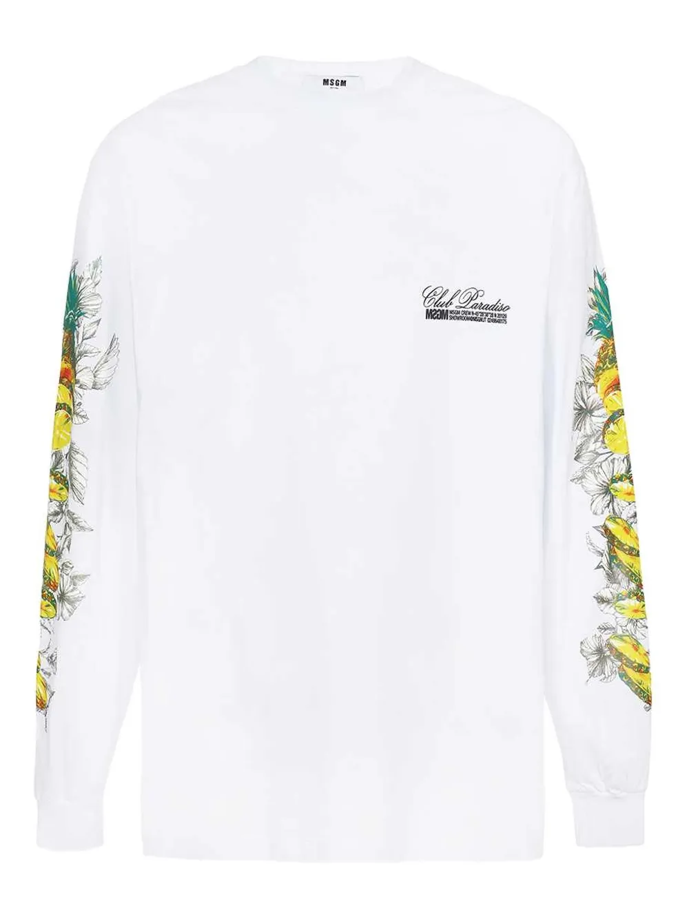 MSGM long-sleeve fruit-print T-shirt Wit