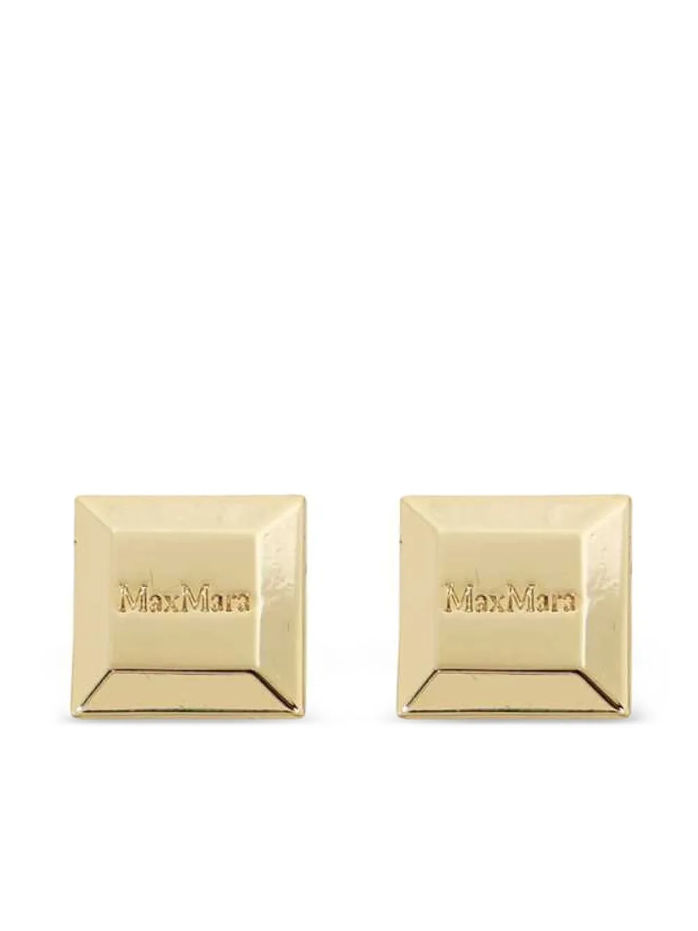 Max Mara logoed square earrings | Gold | Image 1