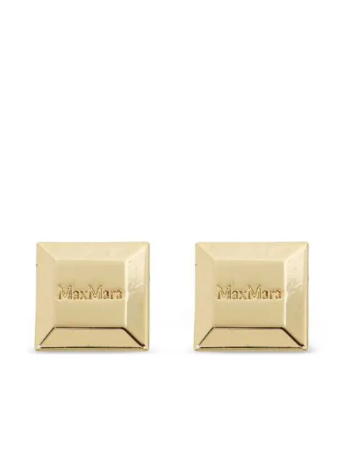Max Mara logoed square earrings