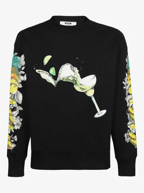 MSGM sudadera con estampado gráfico