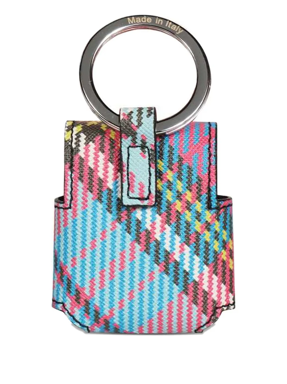 Vivienne Westwood orb-embellished plaid AirPods case Blauw