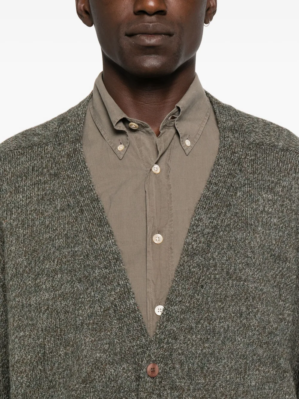 Magliano Buttoned Patch-pockets Cardigan In Green