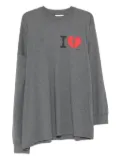 Magliano broken-heart print long-sleeved T-shirt - Grey
