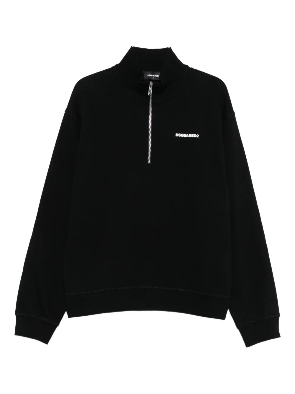 DSQUARED2 half-zip cotton sweatshirt | Black | Image 1