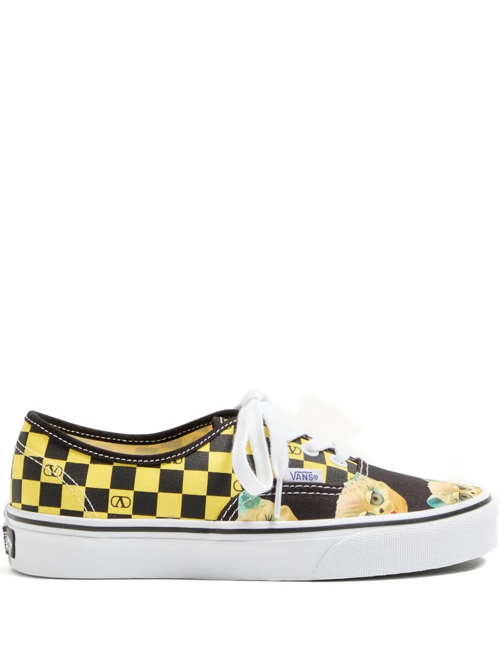Valentino X Vans Checkerboard Cat-print Sneakers In Multi