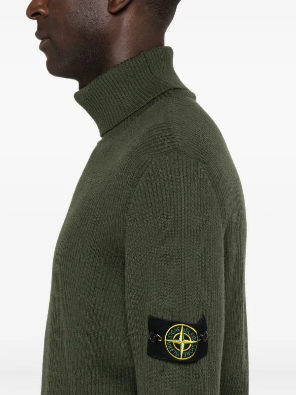 Stone Island タートルネック リブセーター | グリーン | FARFETCH JP 