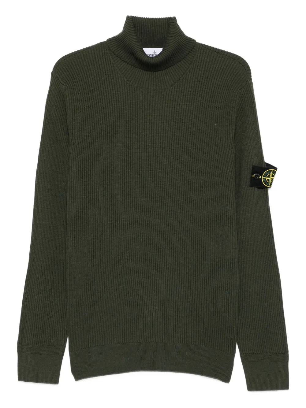 Stone Island ribbed turtleneck sweater | Green | Image 1