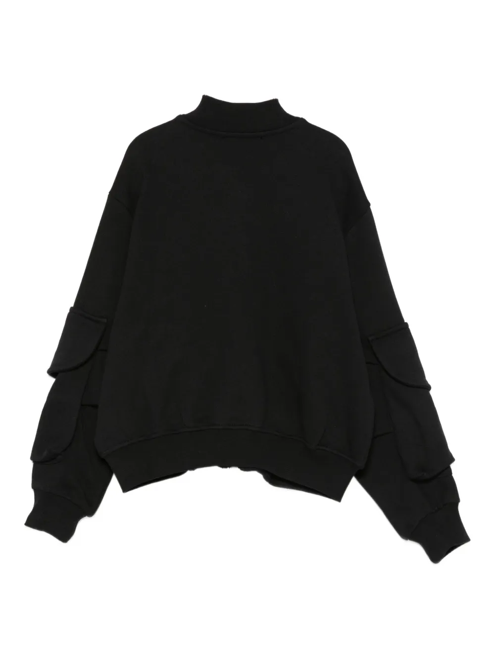 MSGM Kids pocket-detailed zip-up bomber jacket Zwart