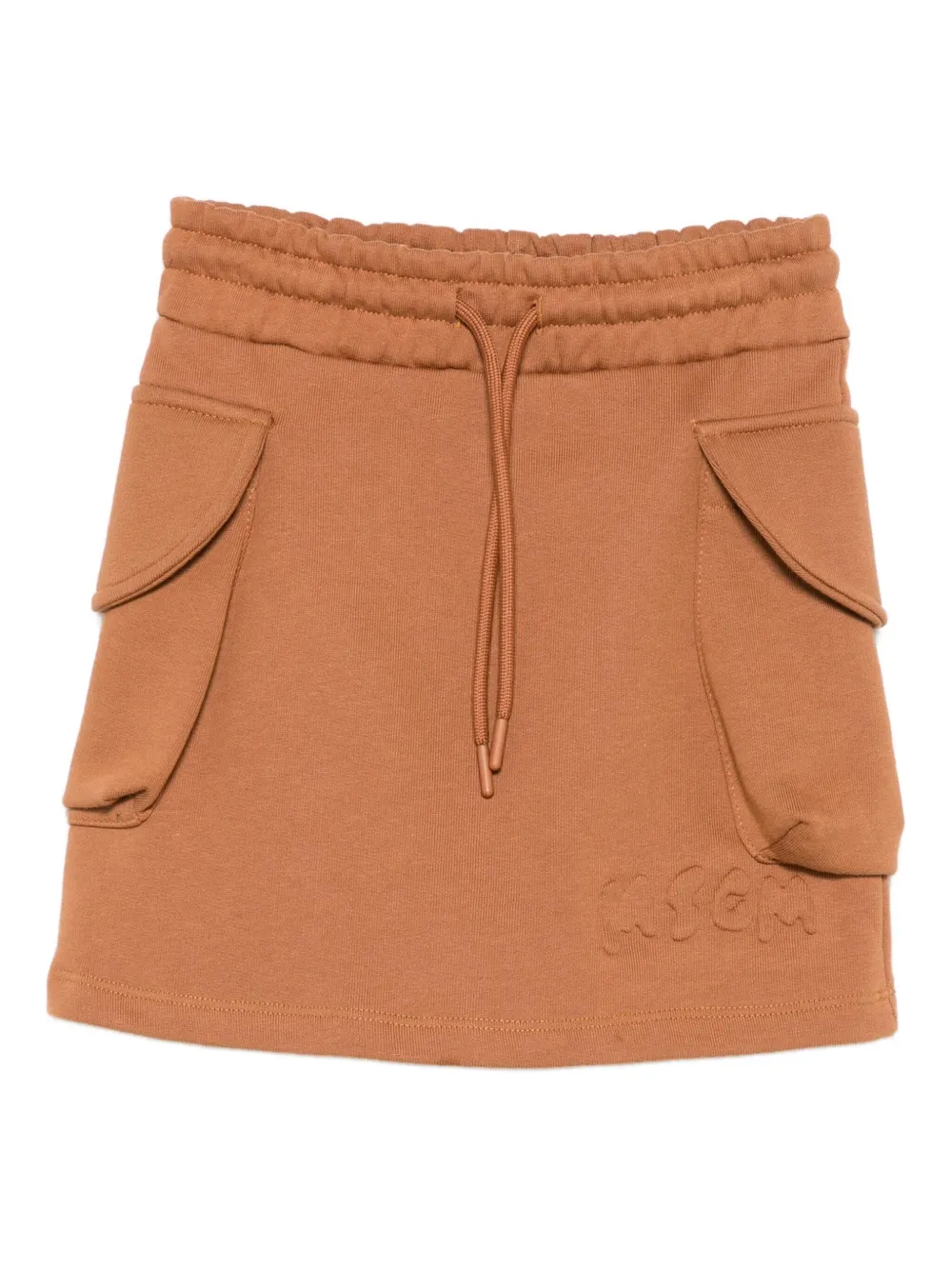 MSGM Kids flap-pocket drawstring skirt Bruin