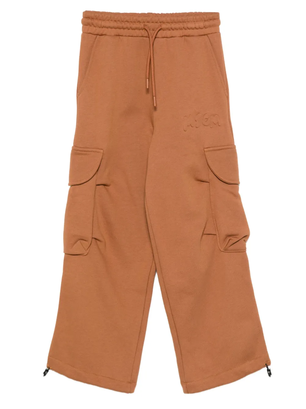 MSGM Kids logo-detail cargo trousers Bruin