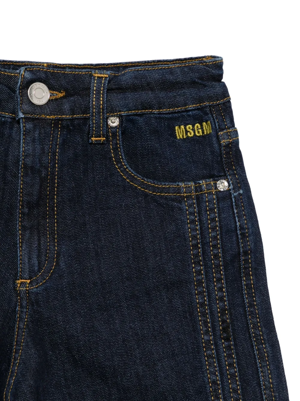 MSGM Kids triple-seam jeans Blauw