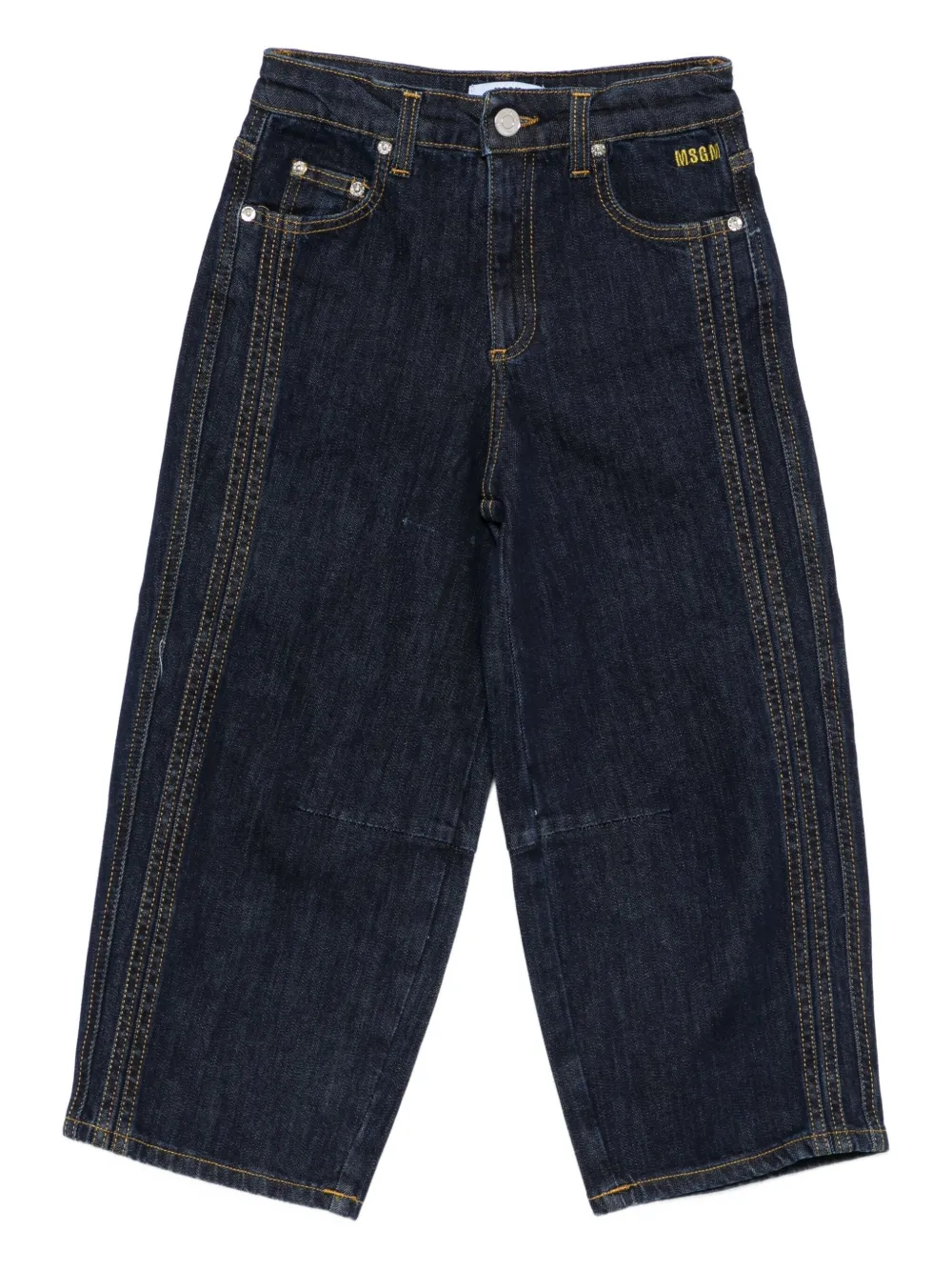 MSGM Kids triple-seam jeans Blauw