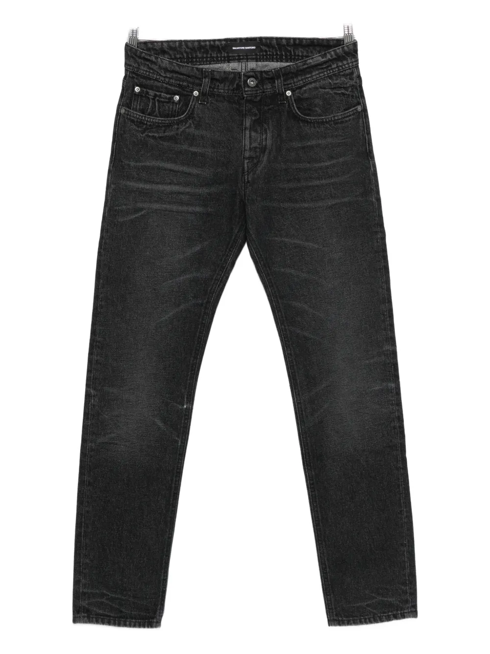 Salvatore Santoro Whiskering-effect Jeans In Black