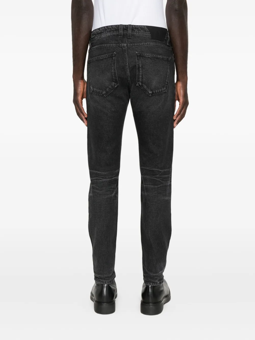 Salvatore Santoro Whiskering-effect Jeans In Black