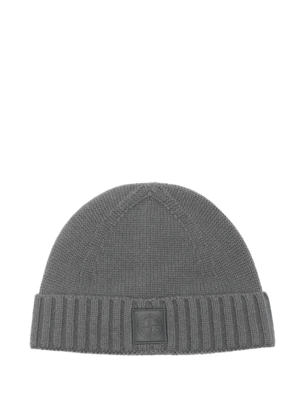 Stone Island logo-patch beanie | Grey | Image 1