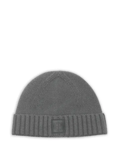 Stone Island logo-patch beanie