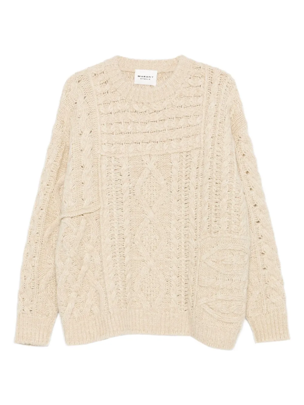 MARANT ÉTOILE cable-knit crew-neck sweater | Neutrals | Image 1