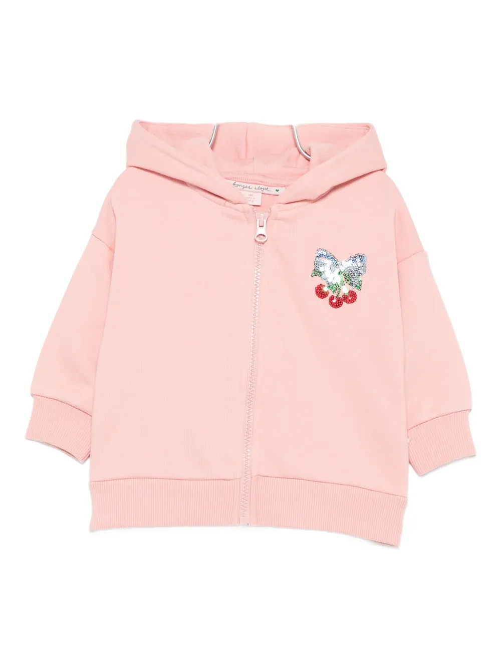 Konges Sløjd Sequin-embellished Zip-up Hoodie In Pink