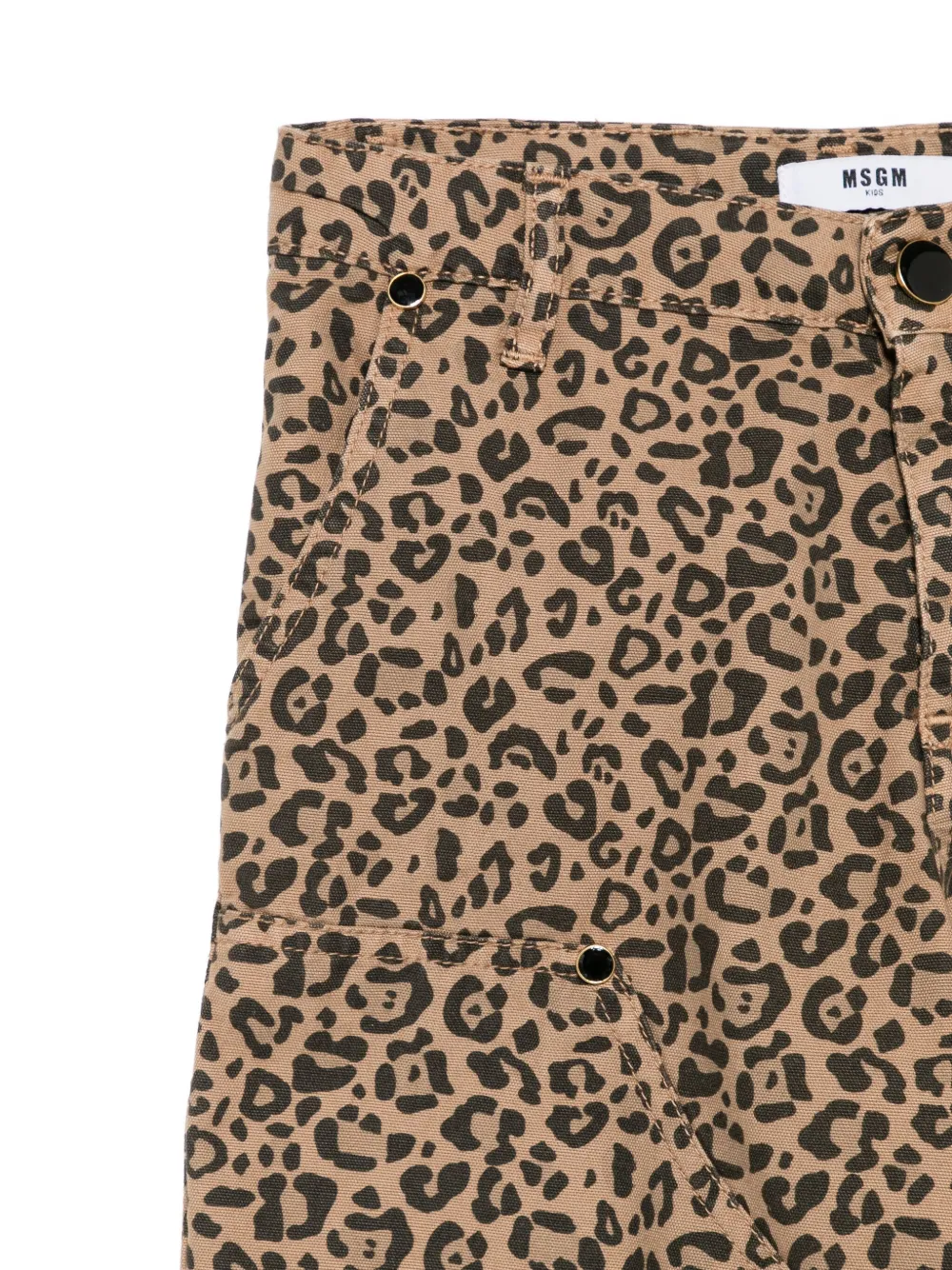 MSGM Kids leopard-print trousers Beige