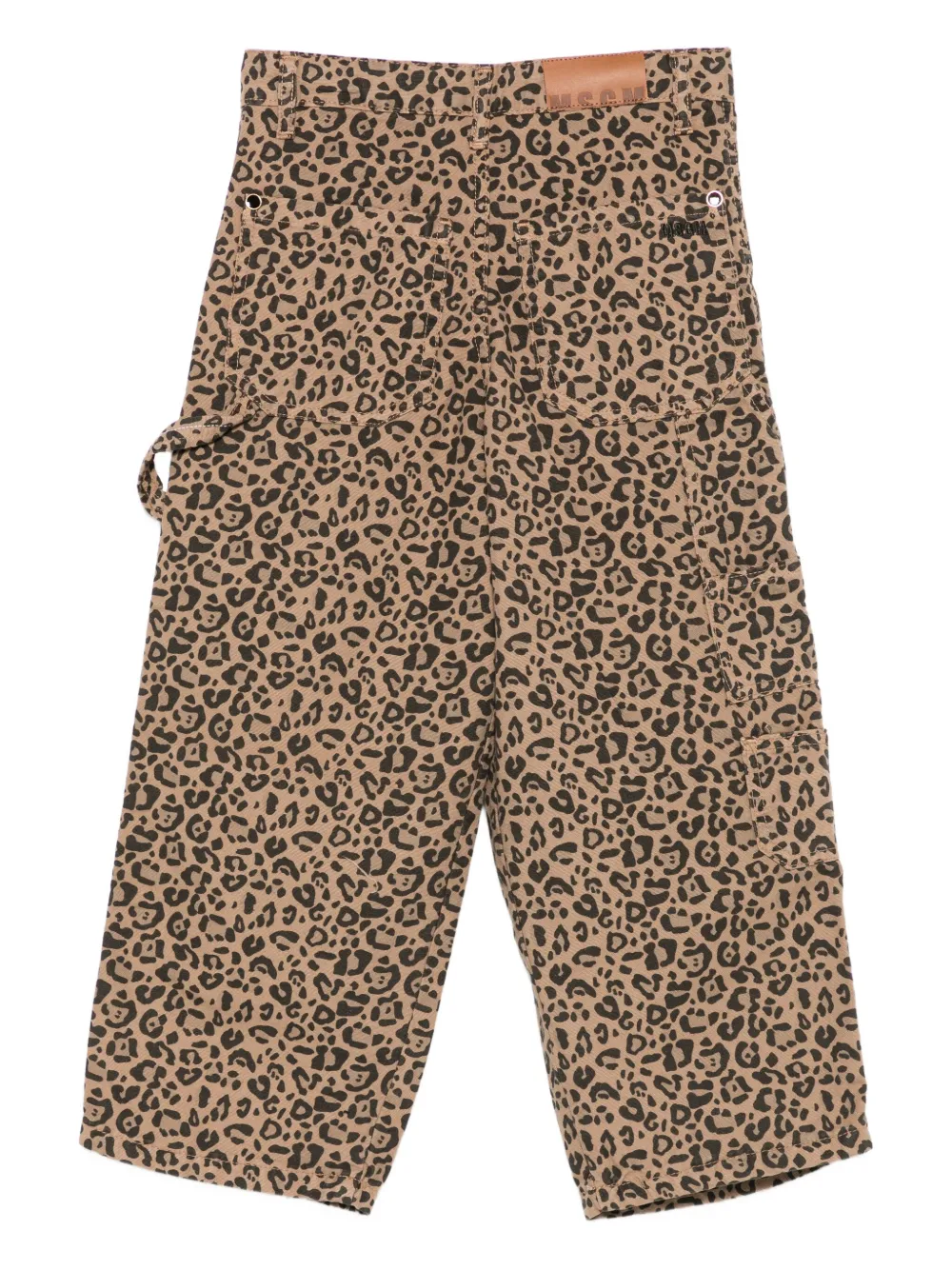 MSGM Kids leopard-print trousers Beige