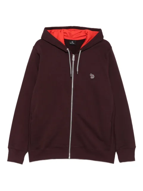 PS Paul Smith zip-up logo-embroidered hoodie
