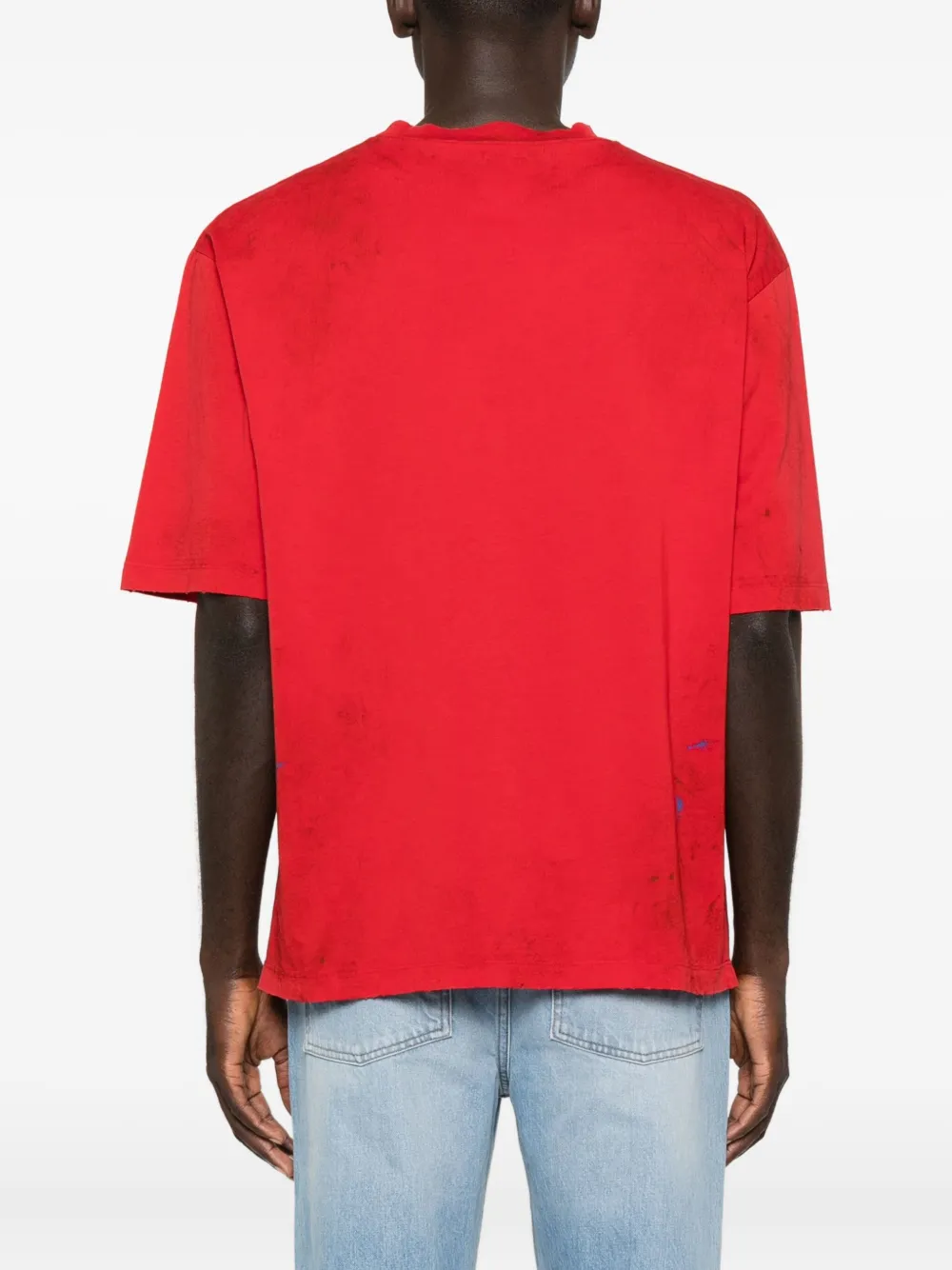 Dsquared2 Distressed Logo-print T-shirt In Red